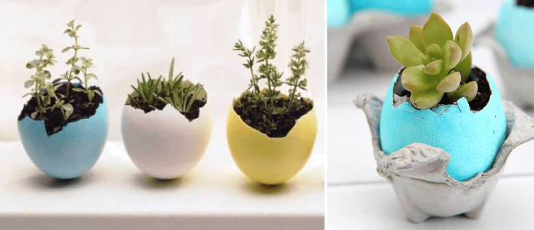 DIY Easter Egg Planters