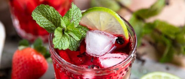 Strawberry Mint & Hibiscus Iced Tea