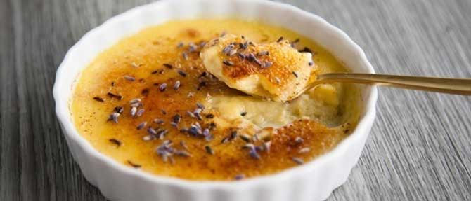 Honey Lavender Creme Brulee
