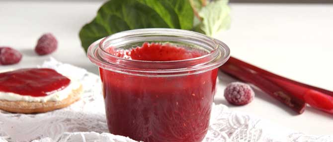 Chunky Rhubarb, Raspberry, Lemongrass & Vanilla Jelly-Jam