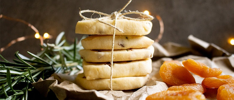 Rosemary & Dried Apricot Shortbread - The Modern Day Gardener