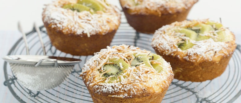 Kiwifruit, Coconut and Lime Muffins