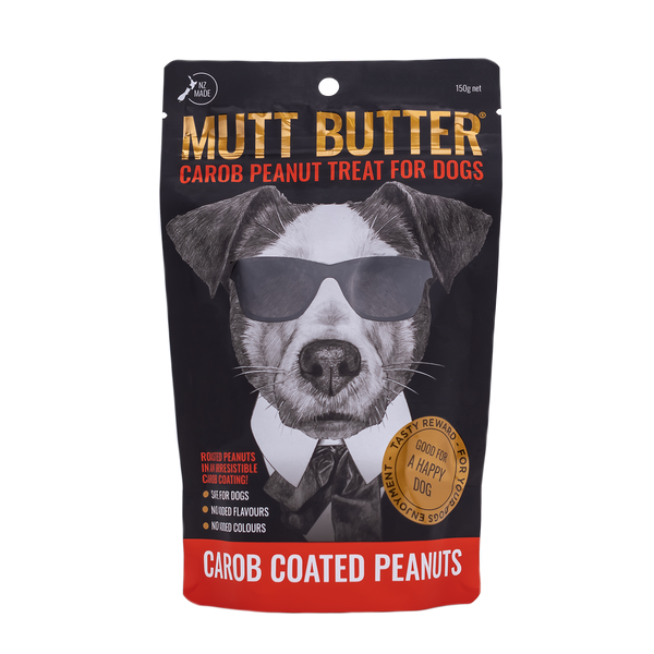 Mutt Butter Dog Treat Carob Peanuts 150g