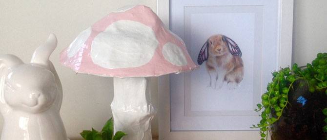DIY Paper Mâché Toadstools