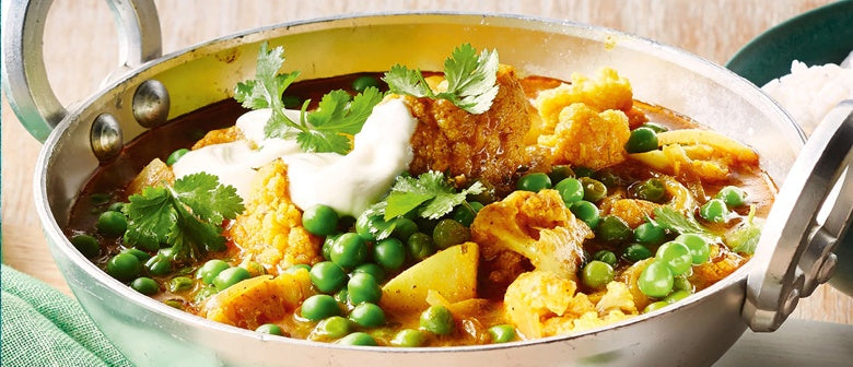 Cauliflower and Potato Pea Curry