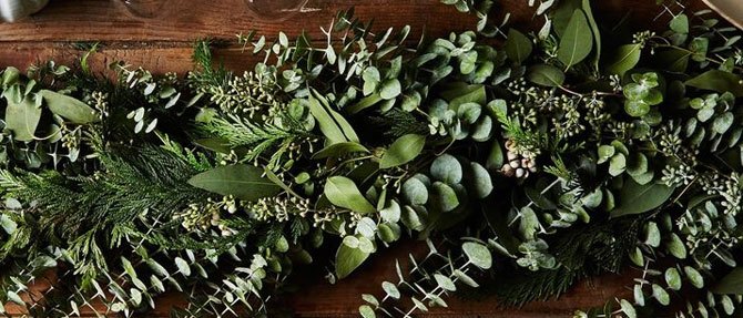DIY Christmas Table Garland
