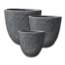 Rock Stone Textured Pot - Egg L - 37.5D*34.5H(CM)