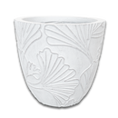 Fangrass Textured Pot - White L - 37.5D*34.5H(CM)