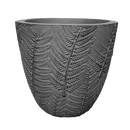 Fern Textured Pot - Grey L - 37.5D*34.5H(CM)
