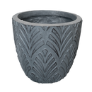 Phoenix Leaves Textured Pot - Anthracite M - 31.5D*30.5H(CM)