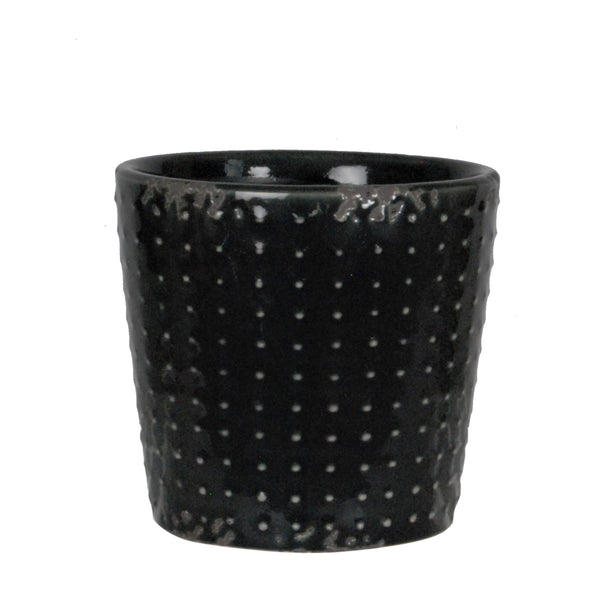 Loft Pot Black - SMALL 14CM(W)X13CM(H)