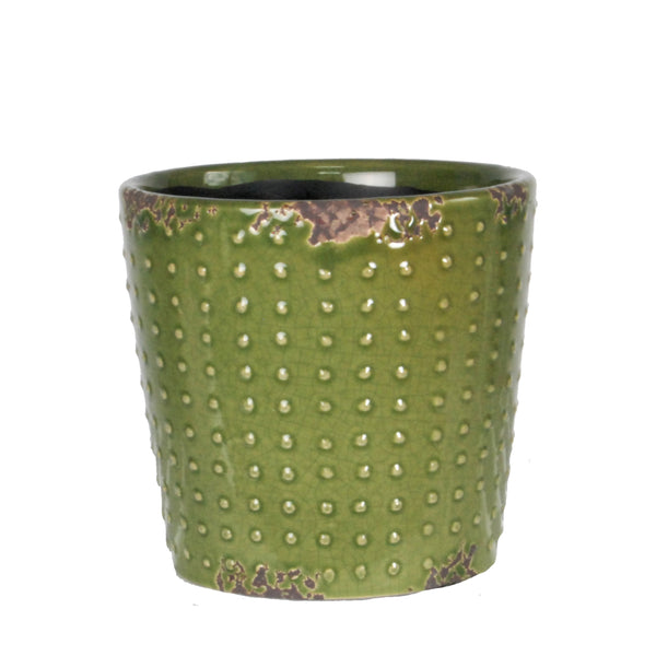 Loft Pot Olive - SMALL 14CM(W)X13CM(H)
