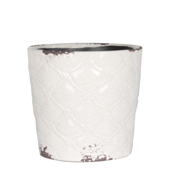 Nautilus Pot White - LARGE  16CM(W)X16CM(H)