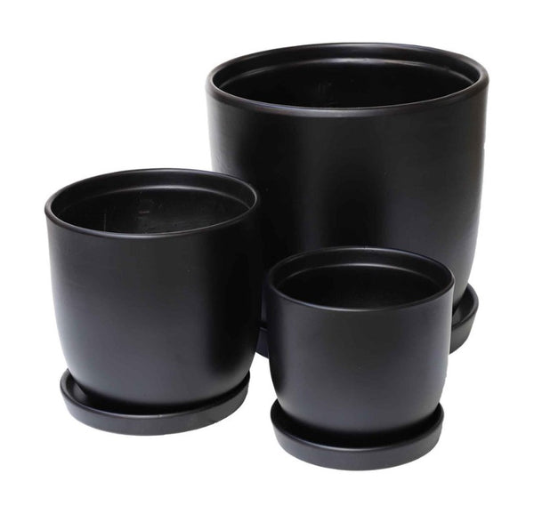 Jessa Egg Pot Black L