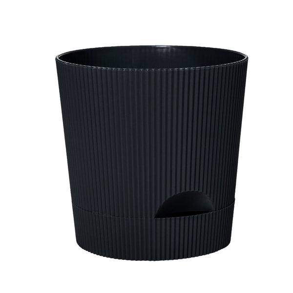 Boris Pot With Saucer Black 15CM