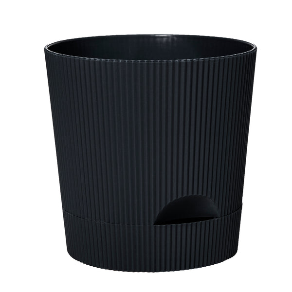 Boris Pot With Saucer Black 18CM