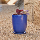 High Cup Pot with Saucer - Blue S