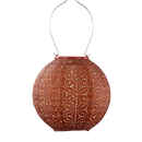 Solar Lantern Round Sashiko Copper 20CM