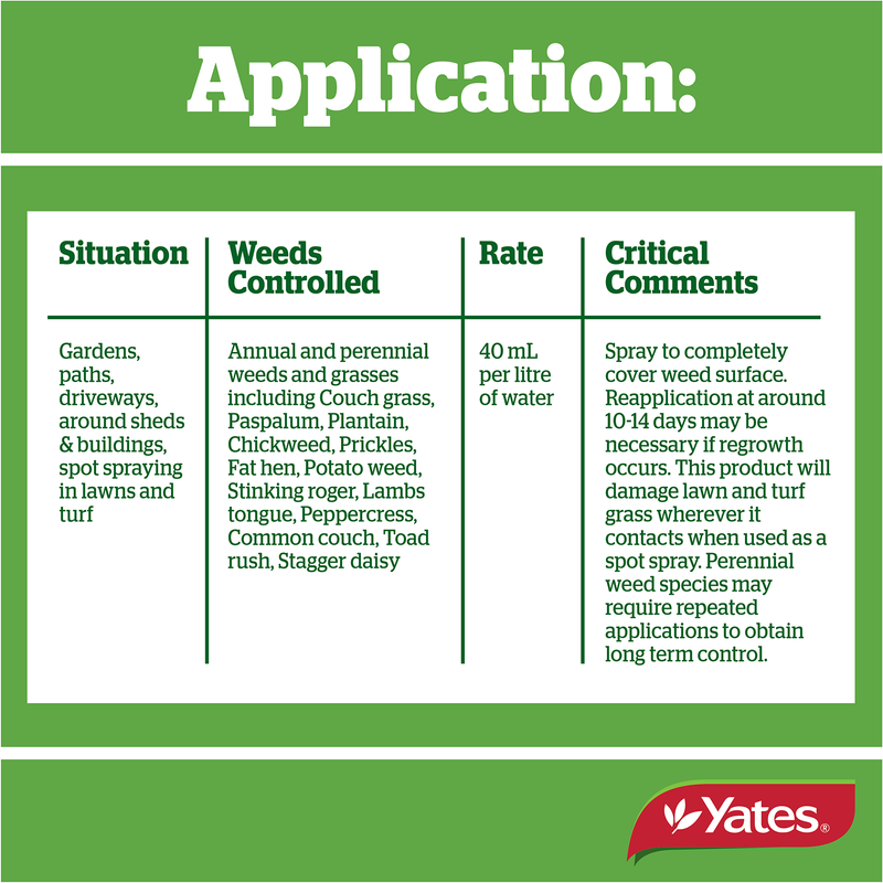 Yates Zero Triple Strike Weedkiller Concentrate - 1L