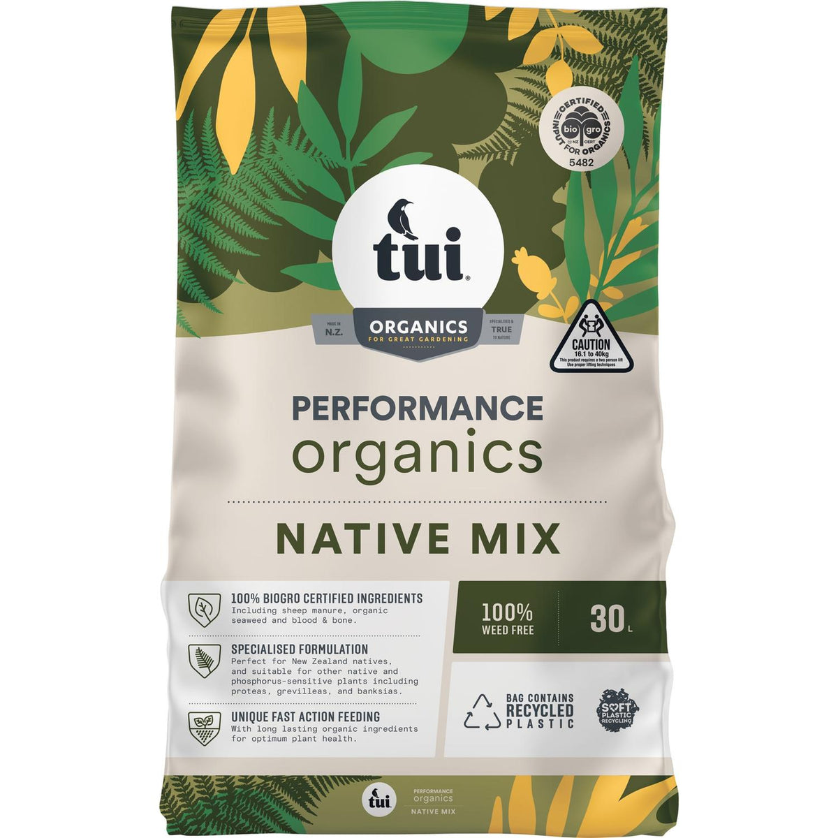 tui superlight potting mix Tui Performance Organics Native Potting Mix