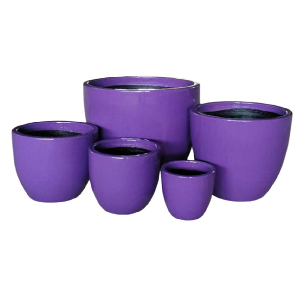 Decor Tall Egg Pot - Purple 17CM