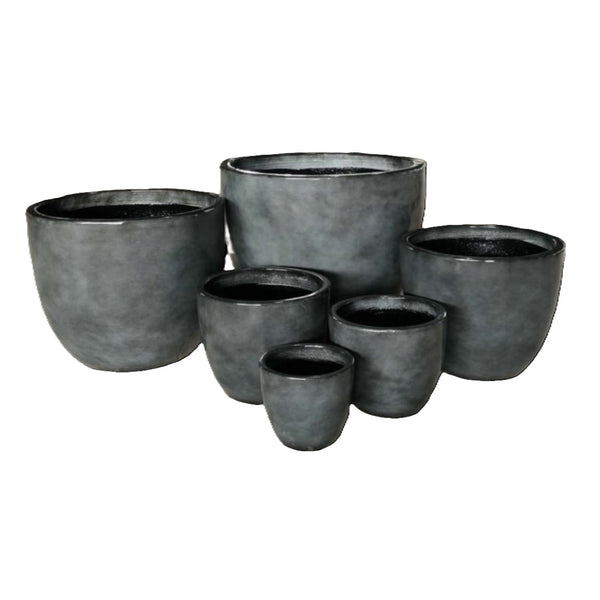 Decor Tall Egg Pot - Grey 29CM