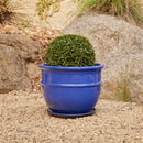 Belly Pot with Saucer - Blue L