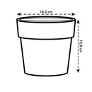 B For Original Round Pot White 14CM