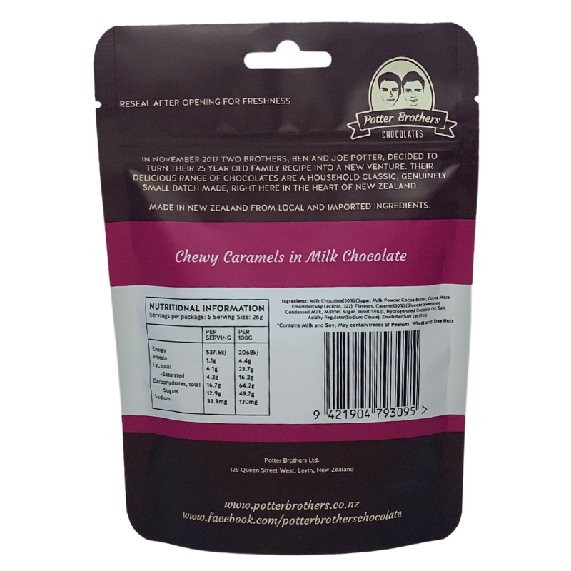 Chewy Caramel Chocolate 130G