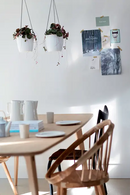 Brussels Hanging Basket White 18CM