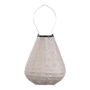 Solar Lantern Tulip Topaz Light Taupe 20CM