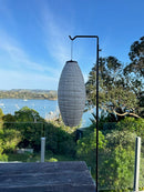 Solar Lantern Long Oval Folia Light Taupe 20CM