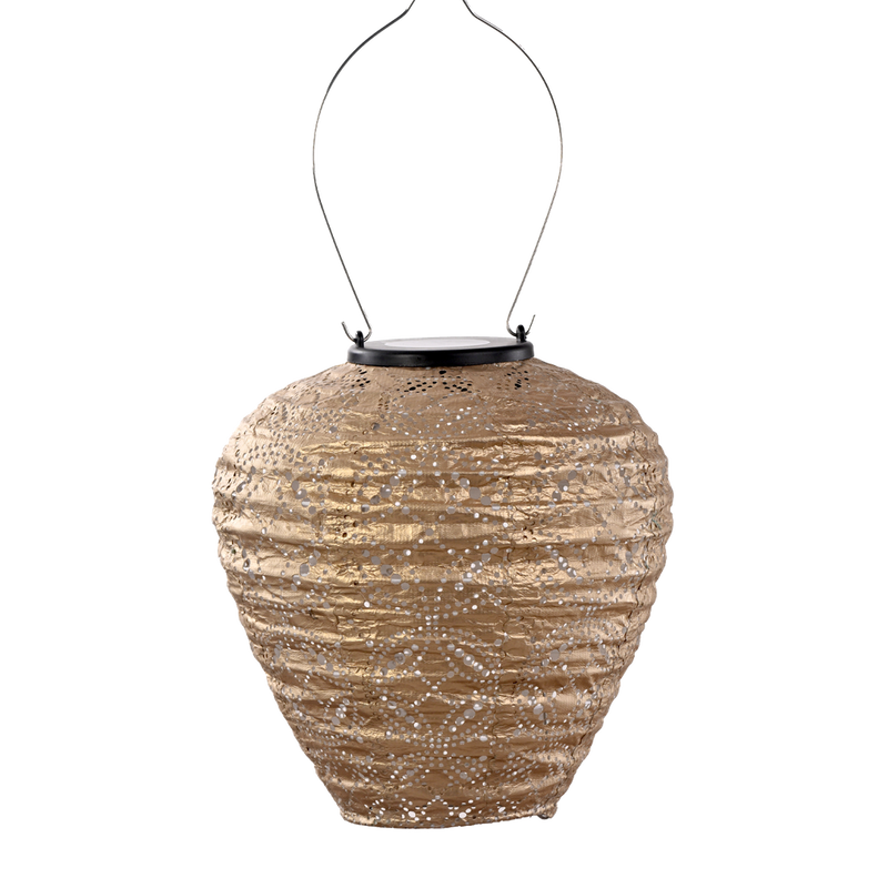 Solar Lantern Balloon Mandela Gold 20CM