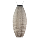 Solar Lantern Long Oval Folia Light Taupe 20CM