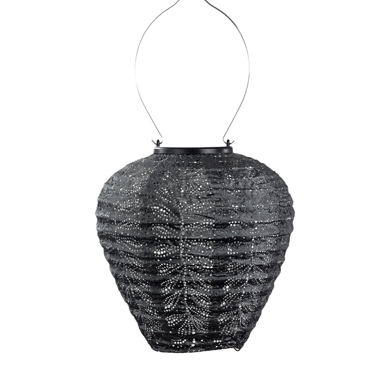 Solar Lantern Balloon Folia Dark Grey 20CM