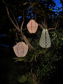 Solar Lantern Jar Ikat Pink 30CM