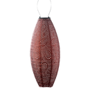 Solar Lantern Long Oval Paisley Copper 20CM