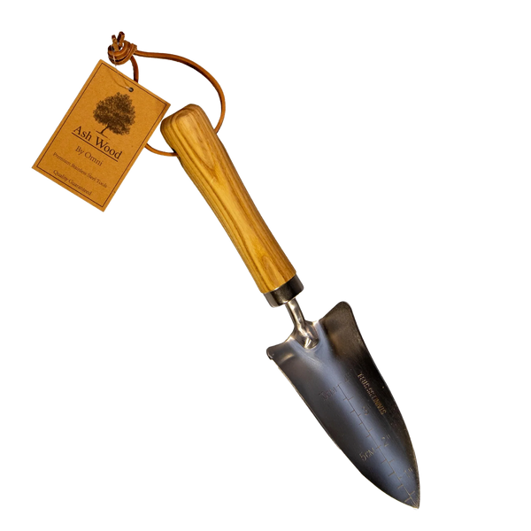 Stainless Steel Transplanter Trowel With Wooden Handle
