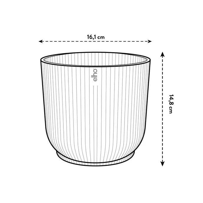 Elho Vibes Fold Round White - 16cm