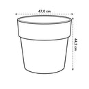 Vibia Straight Round Pot Concrete 47CM