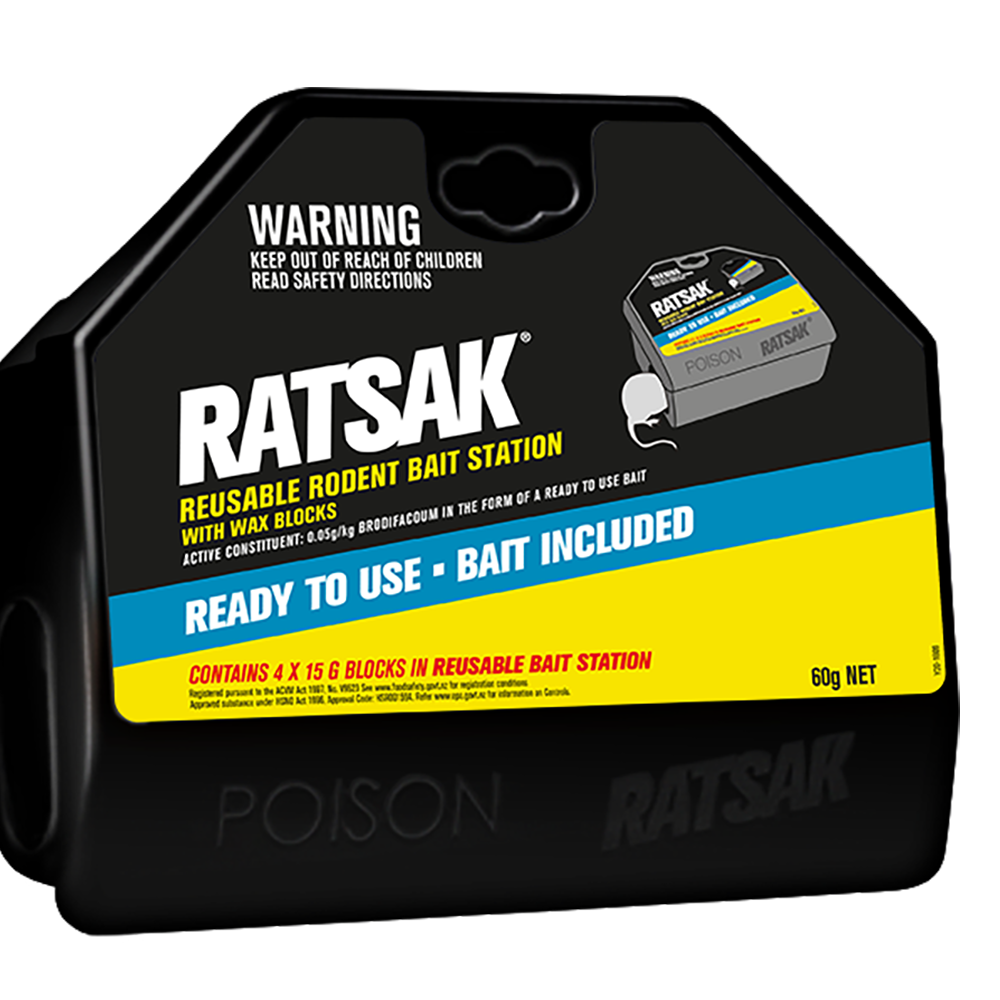 Ratsak reusable rodent bait station 60g