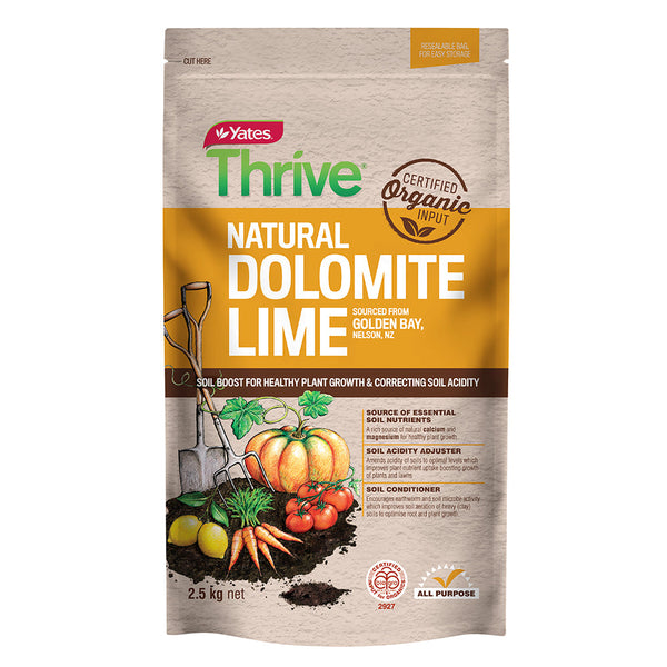 Yates Thrive Natural Dolomite Lime Fertiliser - 2.5Kg