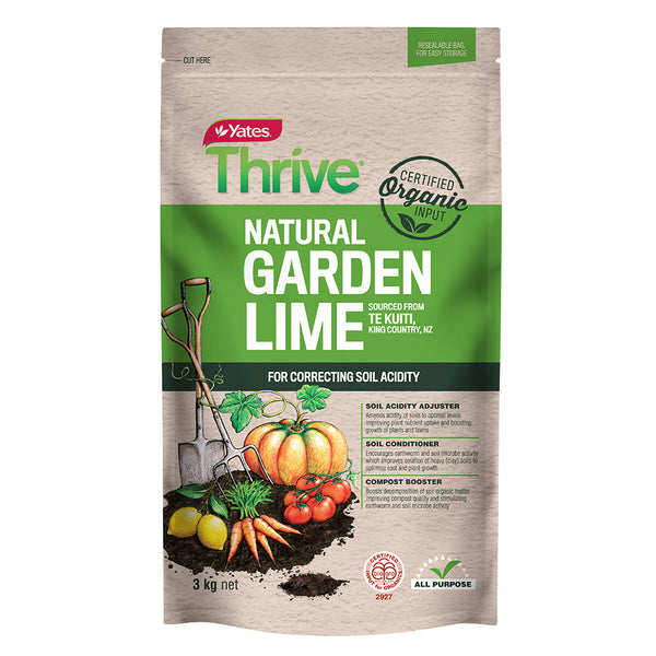 Yates Thrive Certified Organic Natural Garden Lime - 3KG