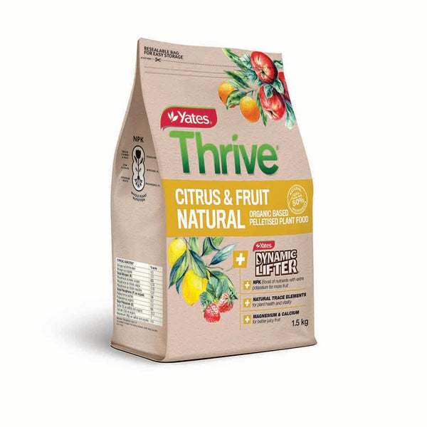 Yates Thrive Natural Citrus & Fruit Organic Based Pelletised Plant Food - 1.5