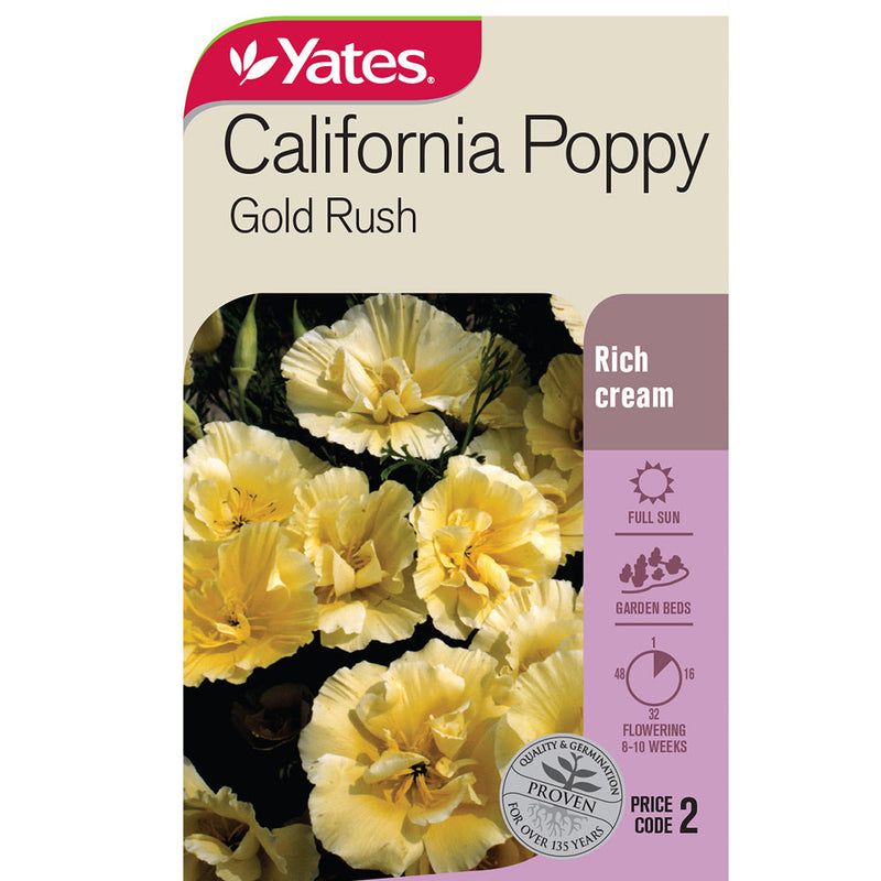Yates Flower Seed California Poppy Gold Rush