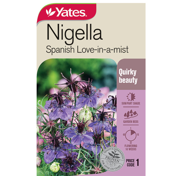 Yates Flower Seed Nigella Spanish Love In A Mist