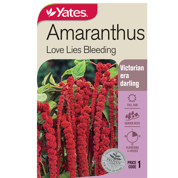 Yates Flower Seed Amaranthus Love Lies Bleeding