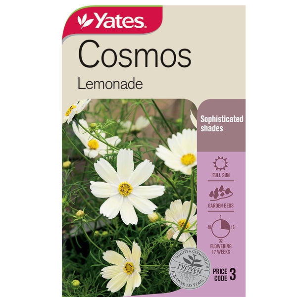 Yates Flower Seed Cosmos Lemonade