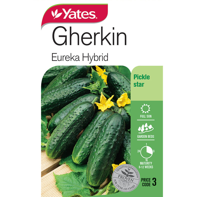 Yates Vegetable Seed Gerkin Eureka Hybrid