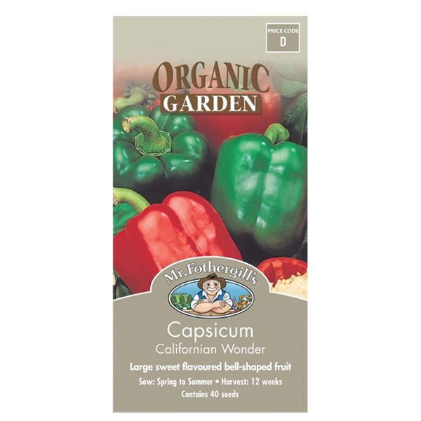 Capsicum Californian Wonder Organic Seed